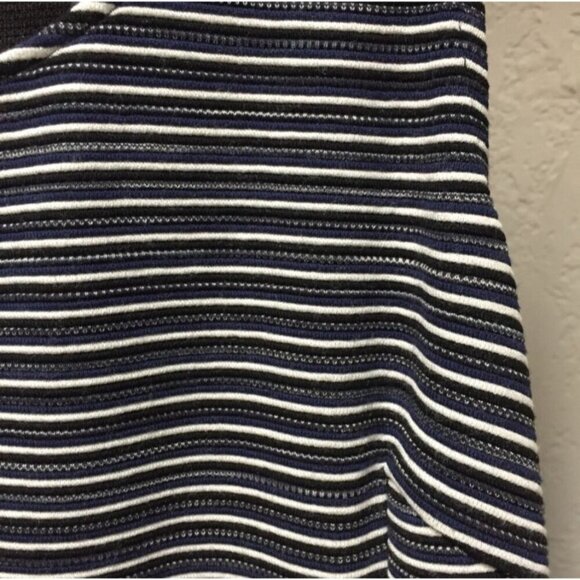 Banana Republic Women's Striped Navy‎ & White Sleeveless A-Line Dress Size 12 - Picture 7 of 10